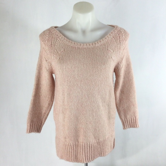 Ann Taylor Sweaters - Ann Taylor Sweater Pink Cotton Alpaca Wool Knit